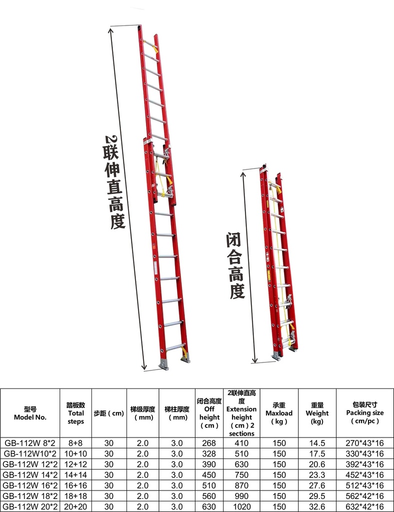 伸縮直梯 GB-112W