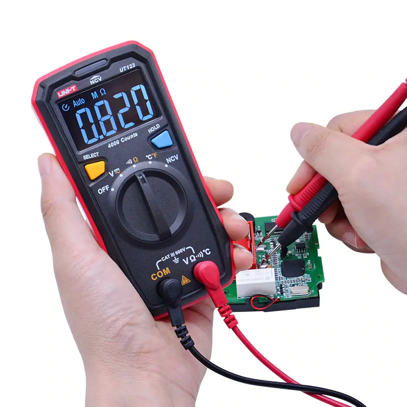 Uni-T UT-123 萬用表 AC DC 電阻溫度 NCV測試儀 UT123