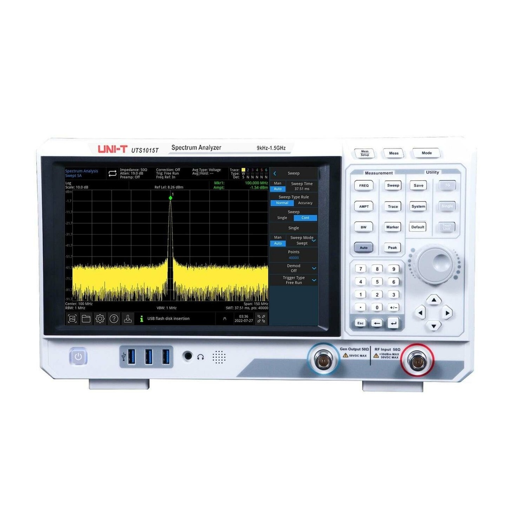 Uni-T UTS1015T 1.5GHz 進階系列頻譜分析儀附追蹤產生器