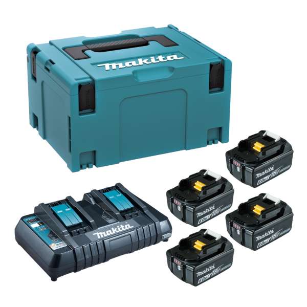 18V 6.0Ah 鋰電4粒及雙座充電器套裝
